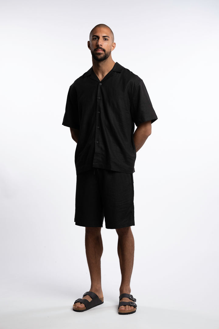 Lian Linen Shorts Black