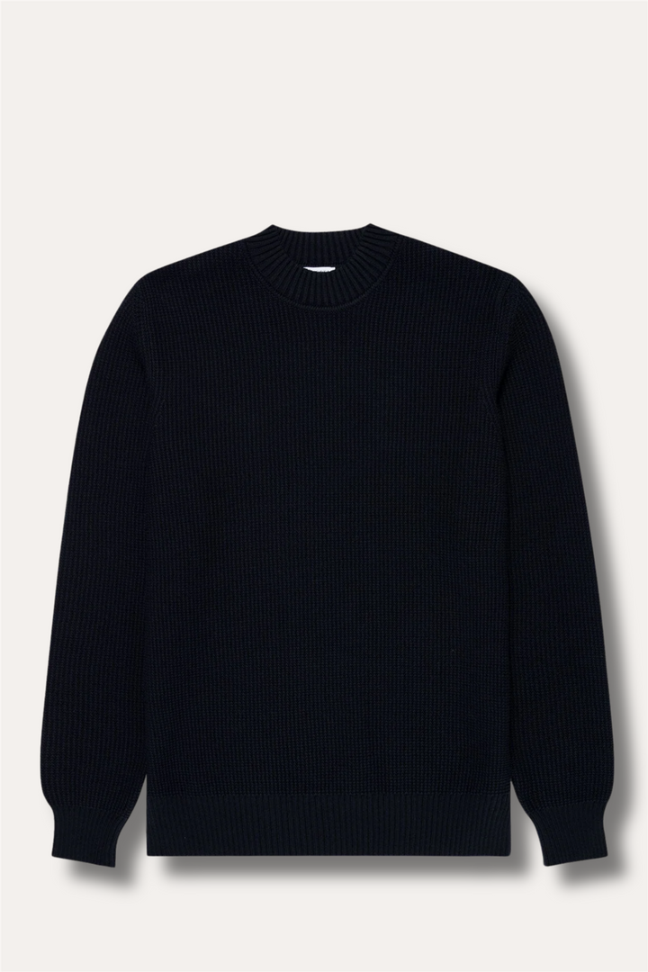 Cotton Crew Neck Jumper Navy