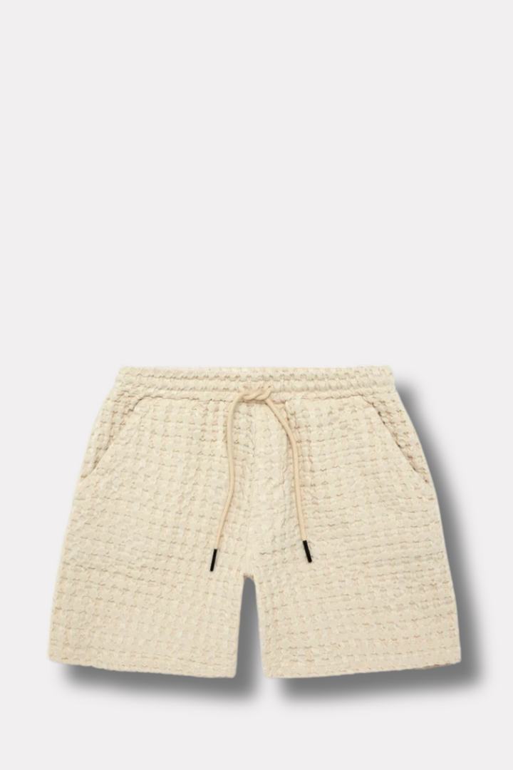 Porto Waffle Shorts Ecru