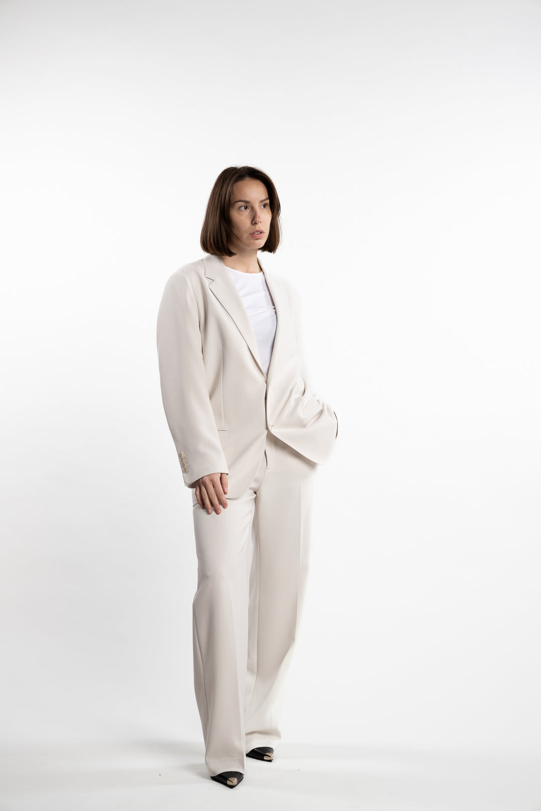 Relaxed Blazer- Ivory