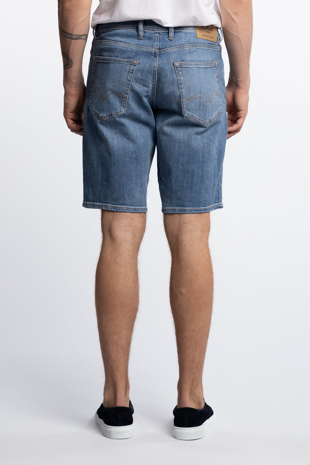 Grover Regular Fit Cotton/Stretch Shorts Light Blue