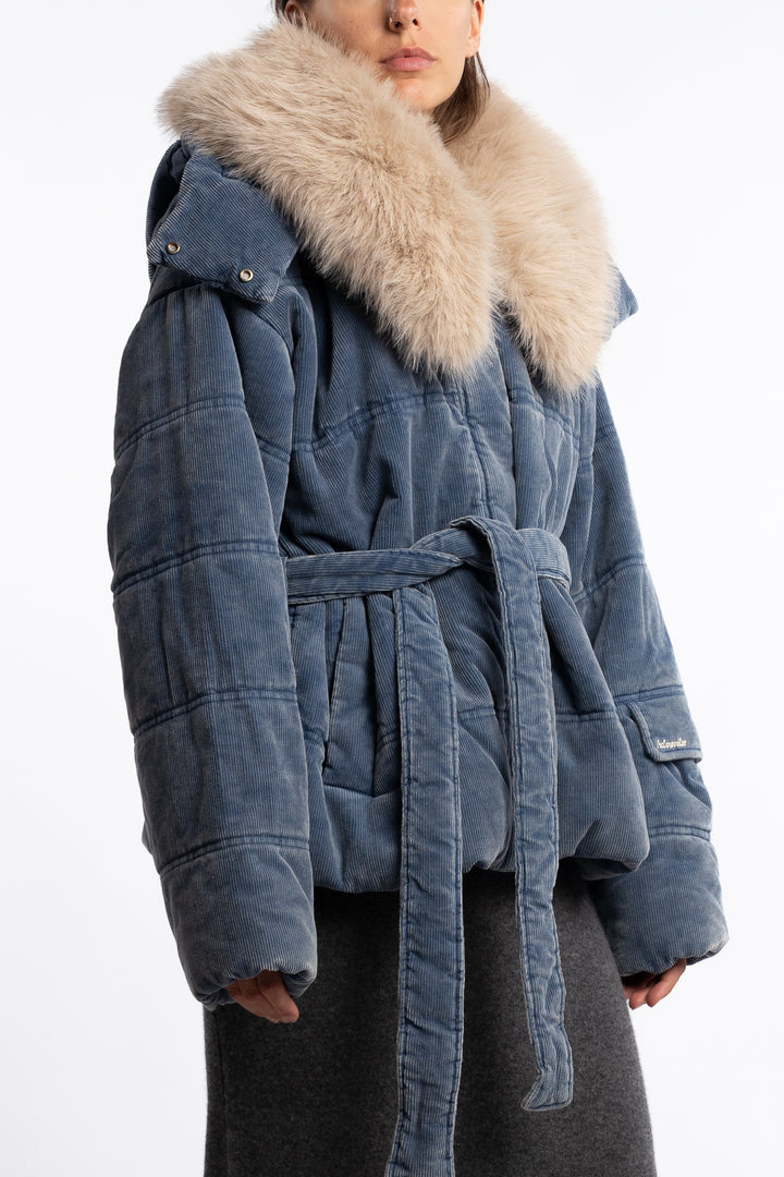 Steilia Corduroy Jacket - Lt. Blue Mix