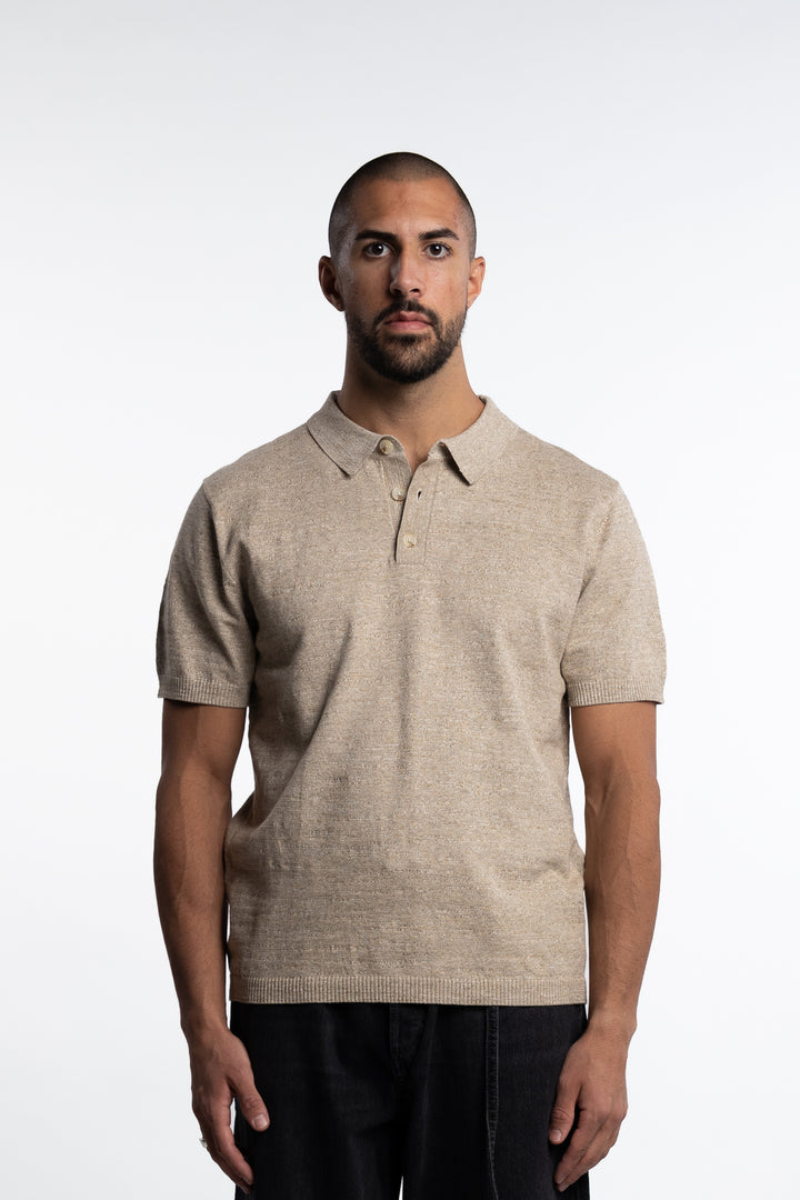 Henrik Cotton Piqué Sand Mix