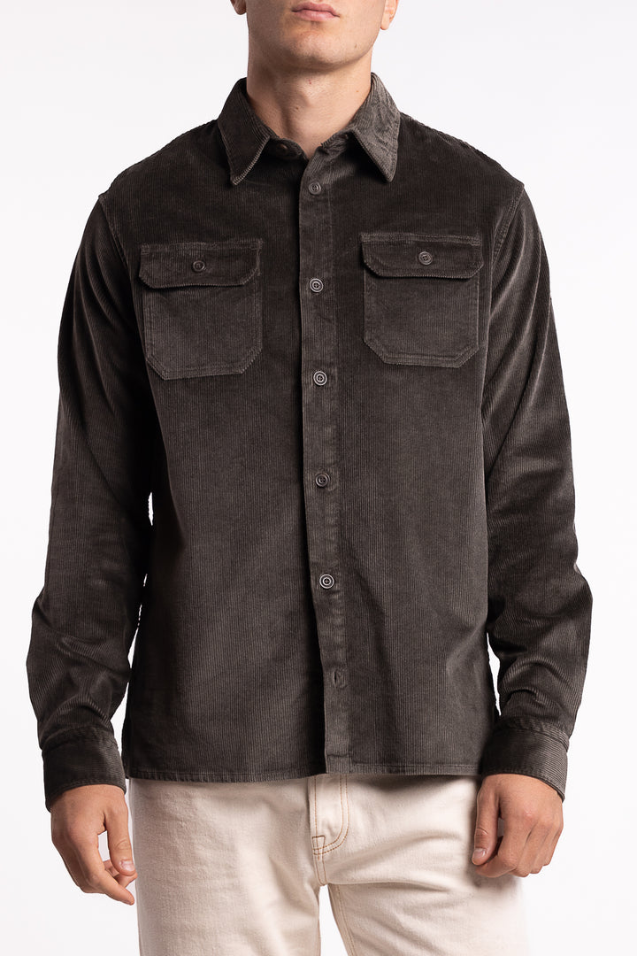 Velvet Overshirt Grey