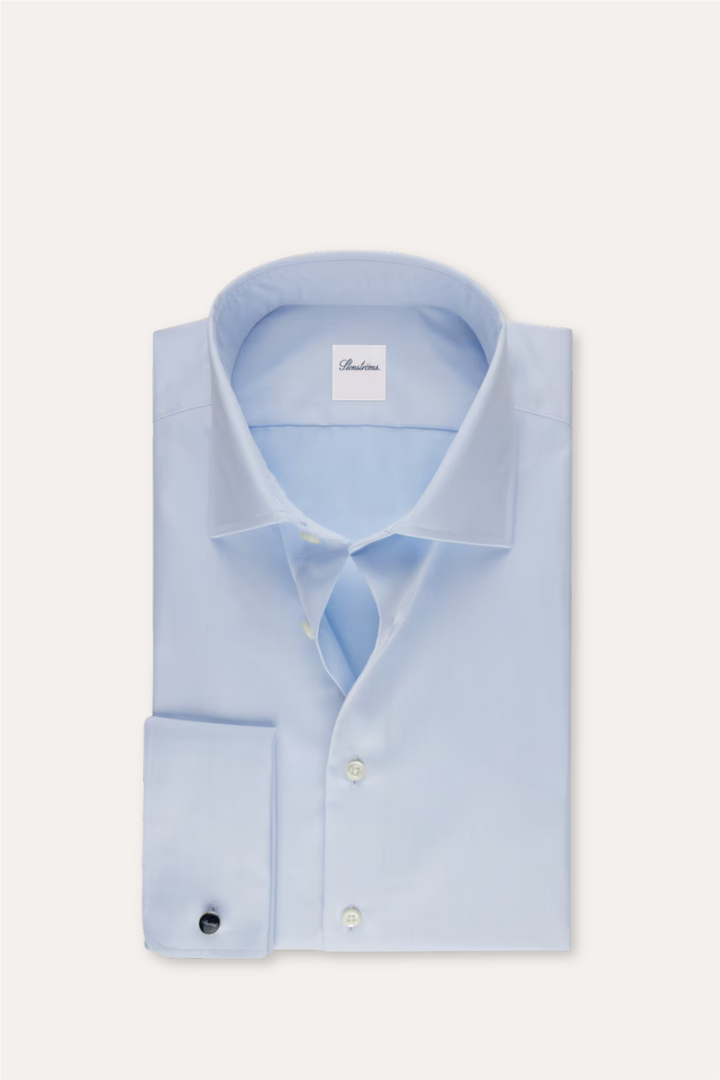 Regular Twill Shirt French Cuffs Light Blue