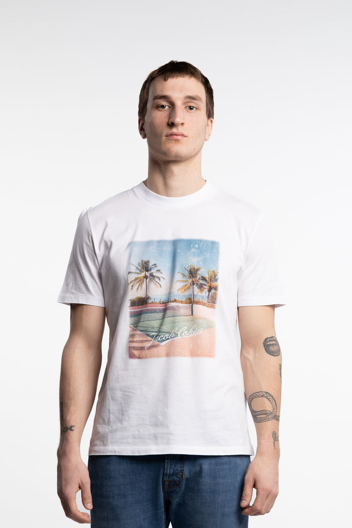 Cotton Jersey Crewneck T-Shirt White