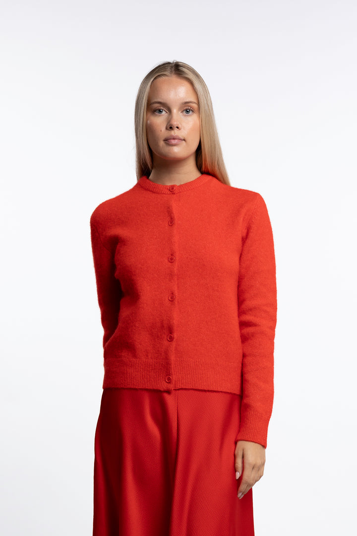 Nor Short Cardigan 7355- Flame Scarlet