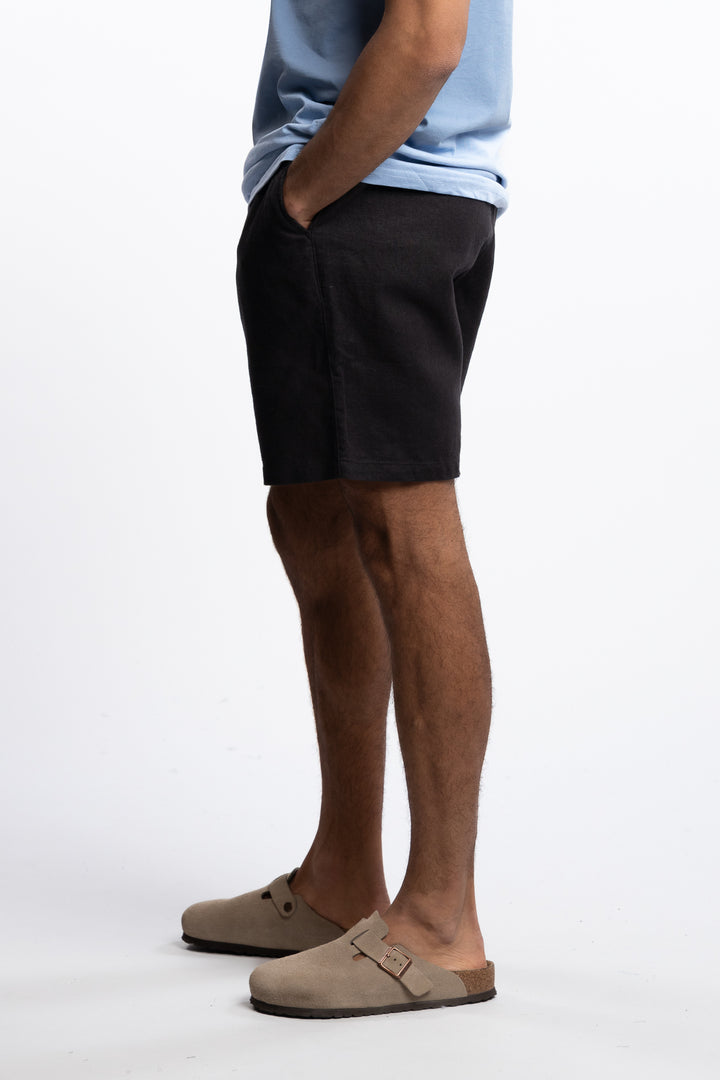 Otto Linen Shorts Black