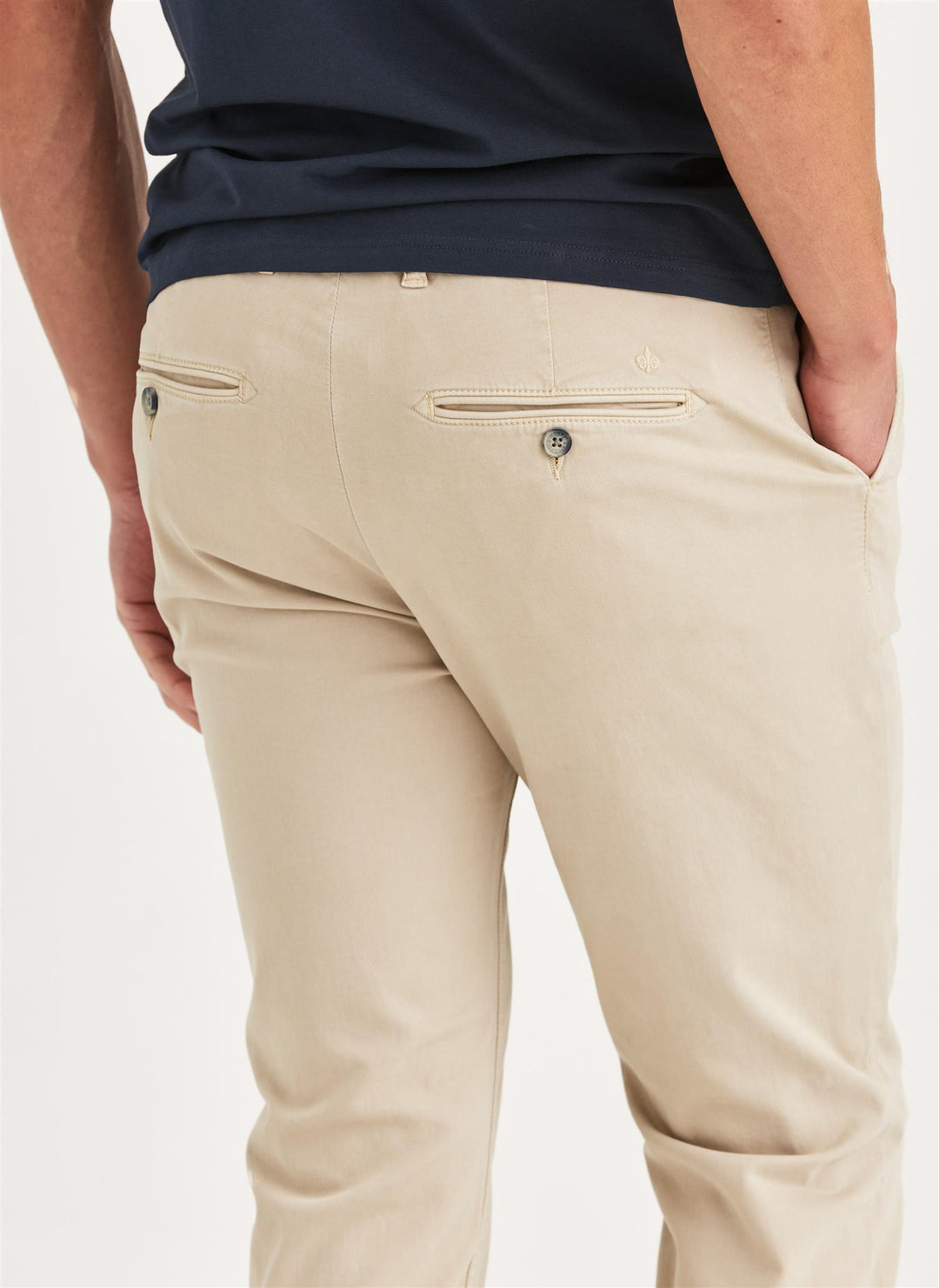 Jeffrey Brushed Slim Fit Chino Khaki