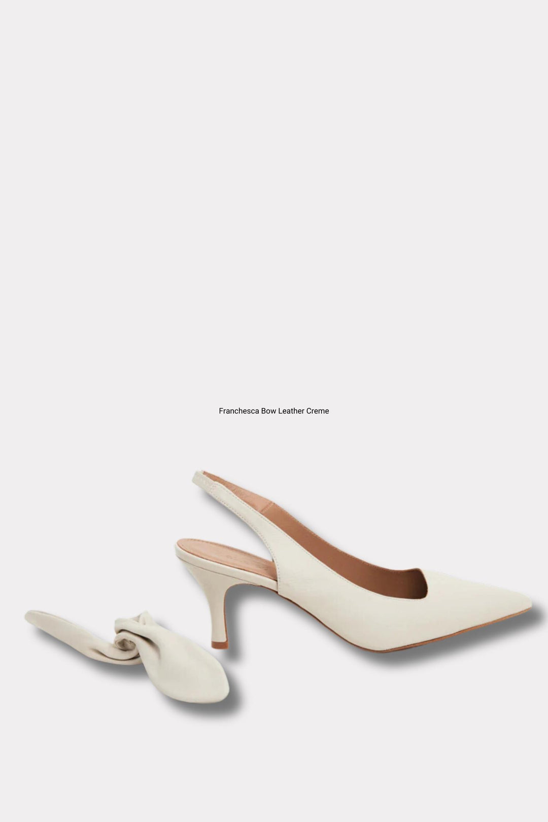 Franchesca Bow Leather- Cream