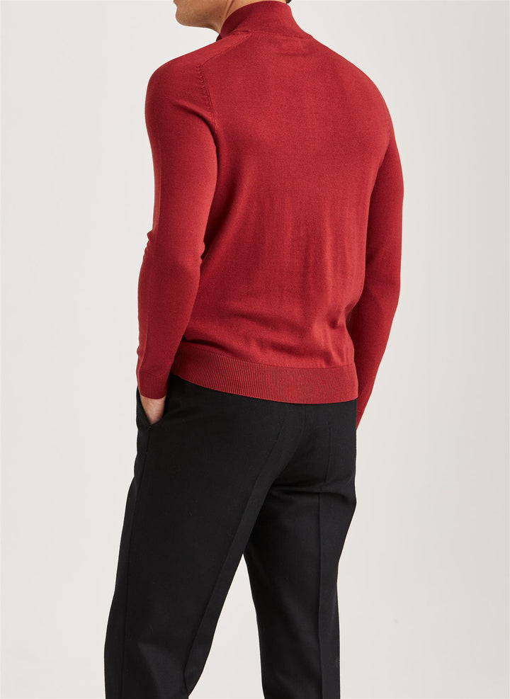 Merino John Zip Red