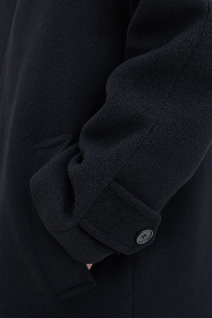 Wool Carcoat- Black