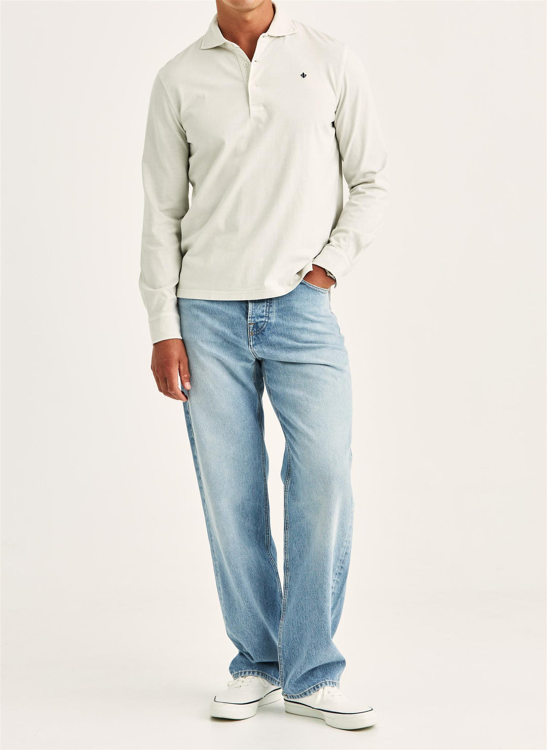 Harland LS Polo Shirt Off White