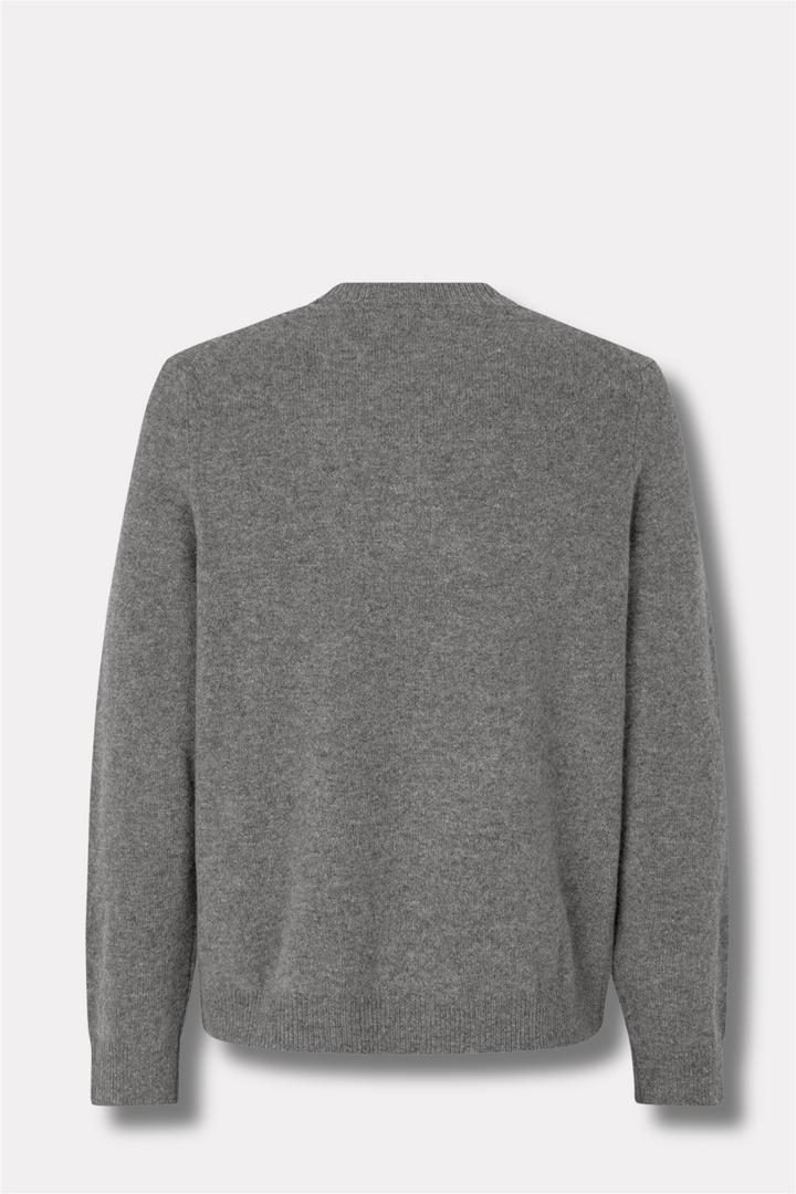 Isak Knit Sweater Dark Grey Mel.