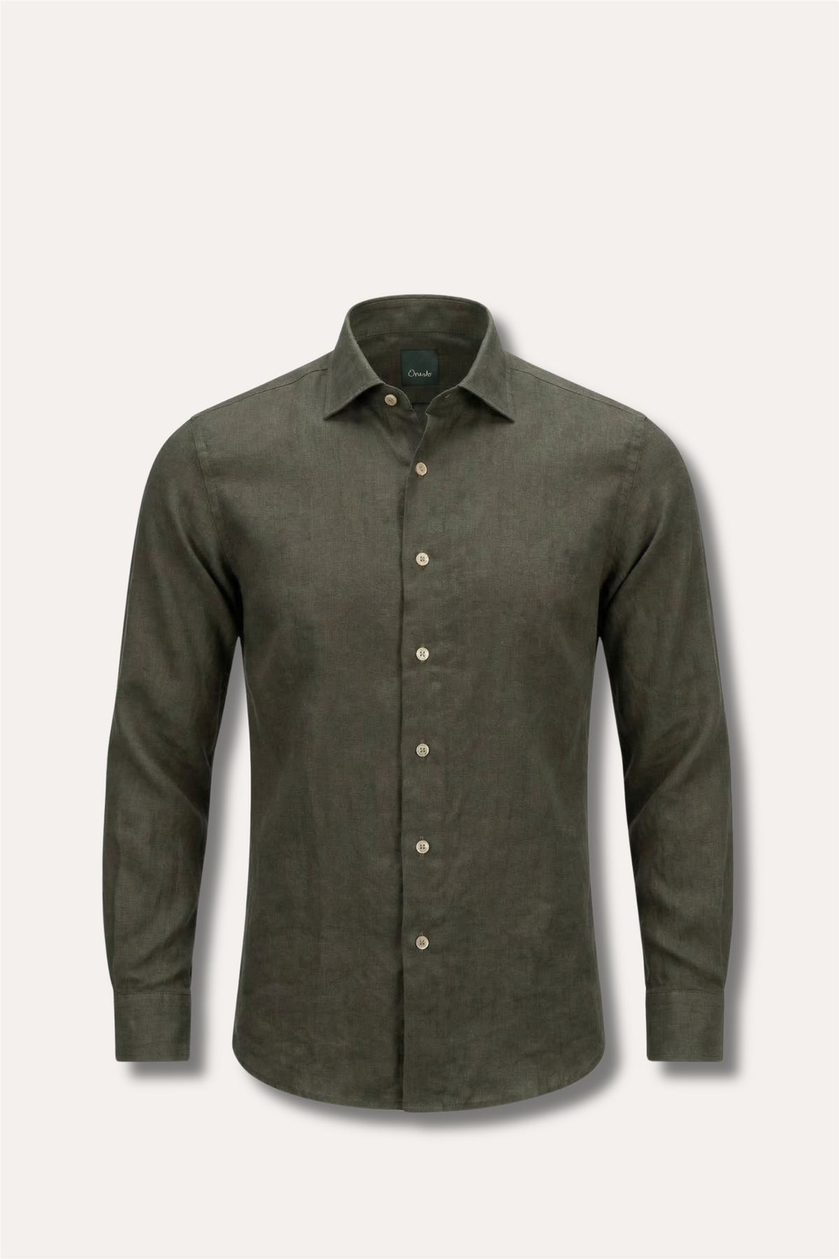 Linen Shirt Olive Green