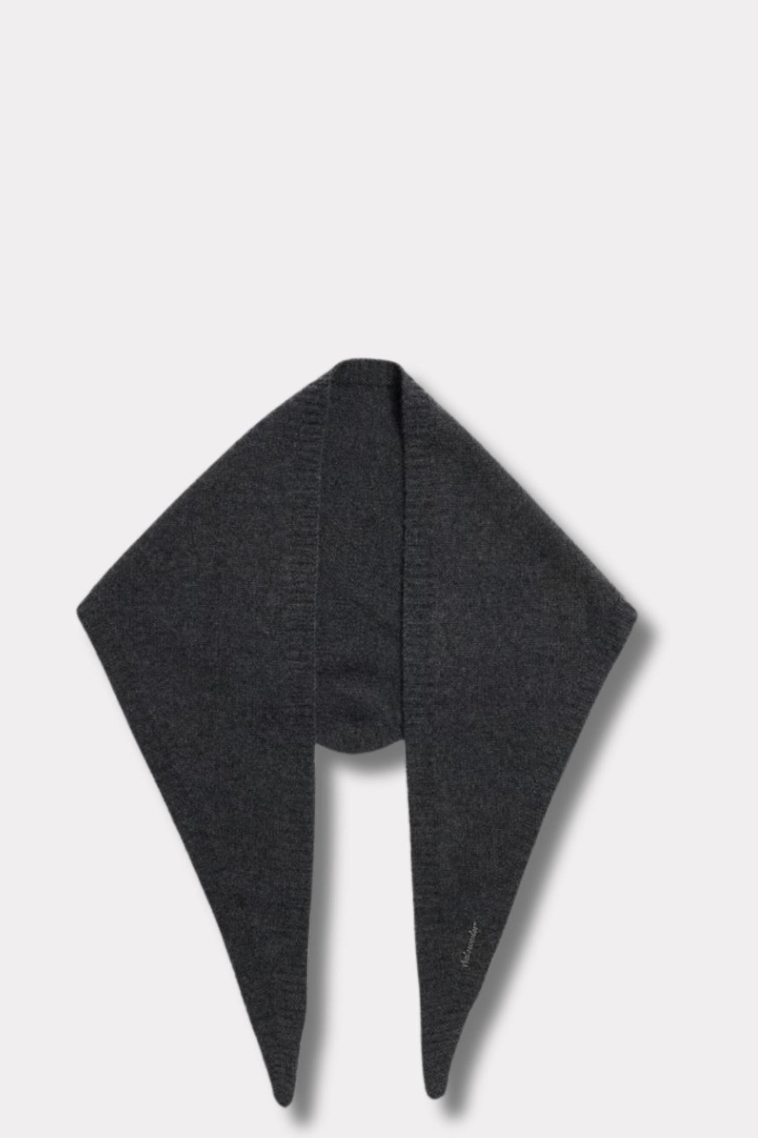 Cashmere Triangle Scarf - Dk. Grey