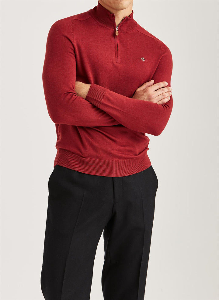Merino John Zip Red