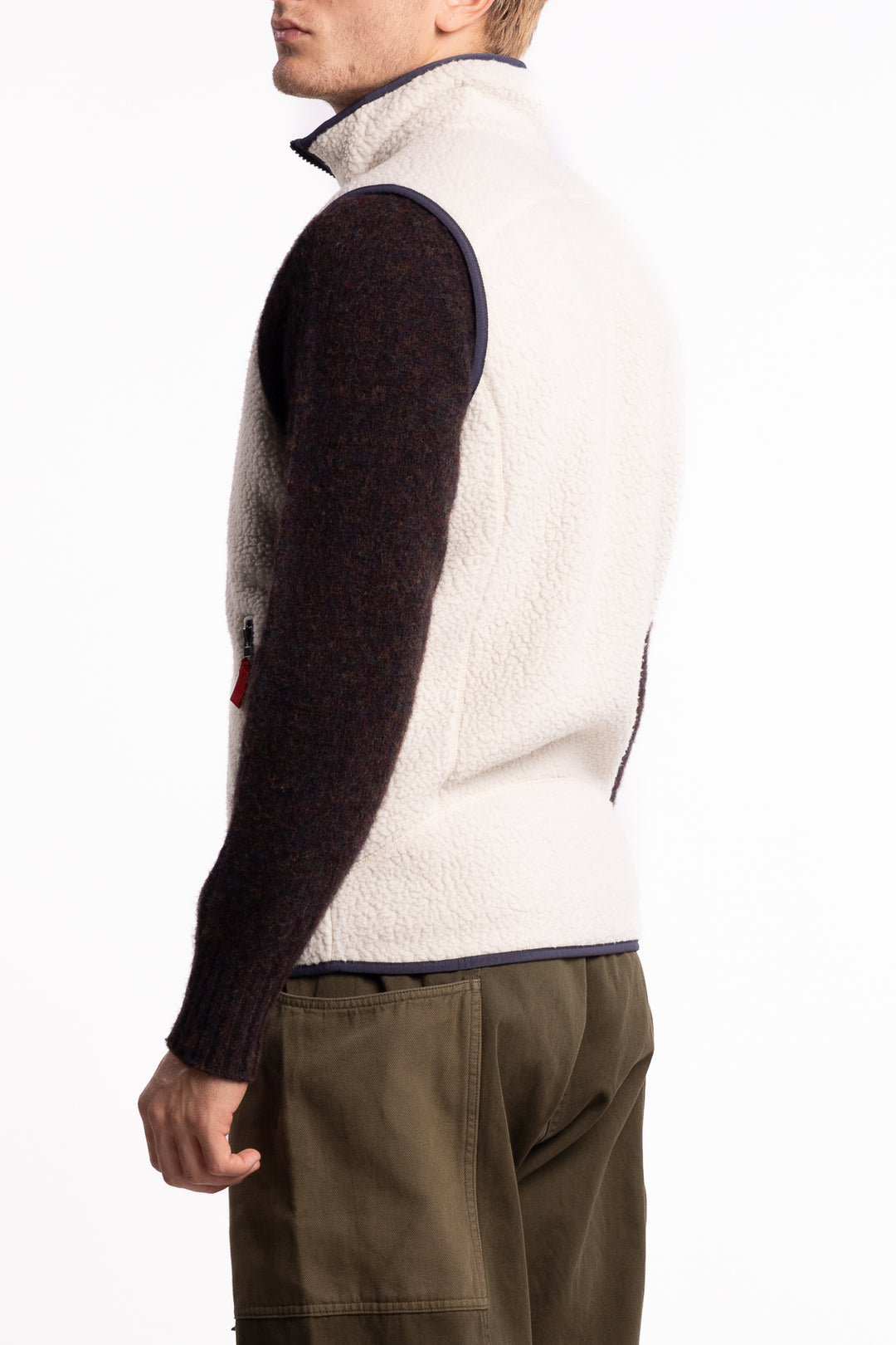 Retro Pile Vest Pelican w/Smolder Blue