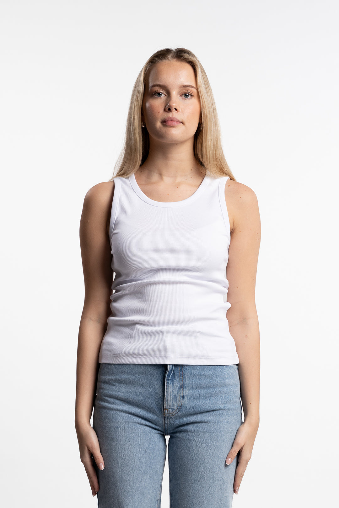 Pia Rib Singlet- White