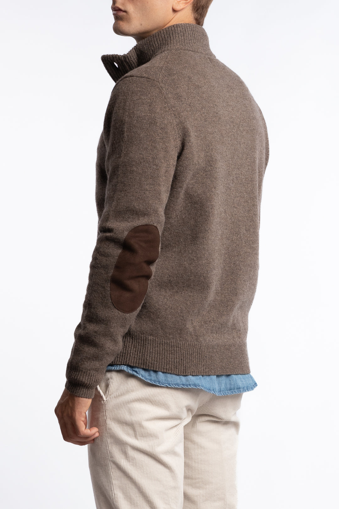 Essential Patch Half Zip Dark Stone