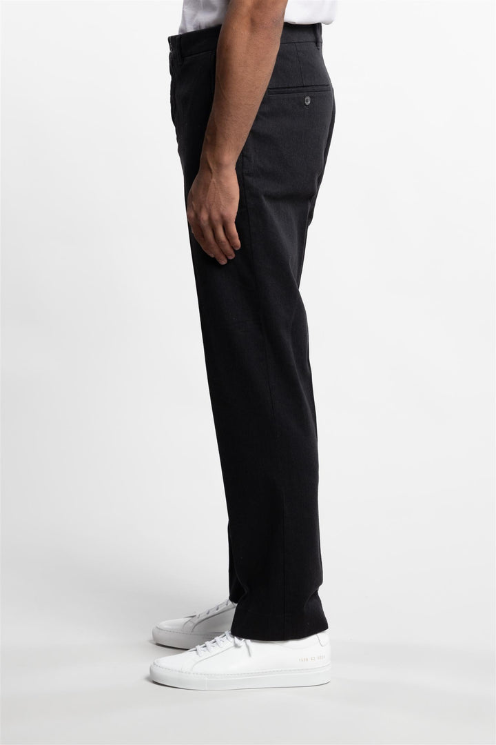 Lois C Flannel Twill Pants Dark Grey