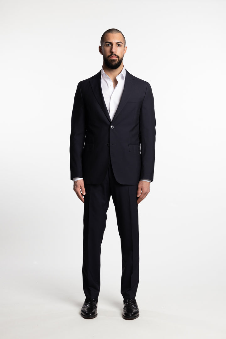 Edmund Slim Fit Wool Blazer Navy