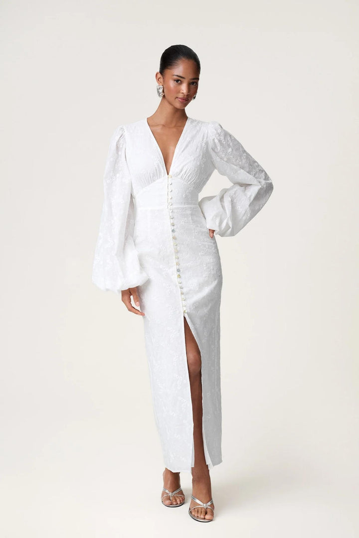 Positano dress- White Embroidery