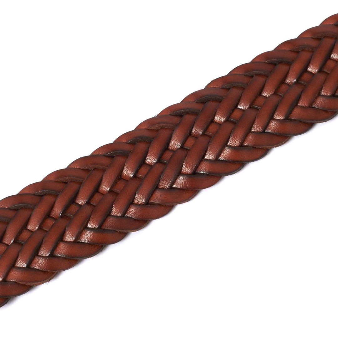 Leather Calf Braided Brown