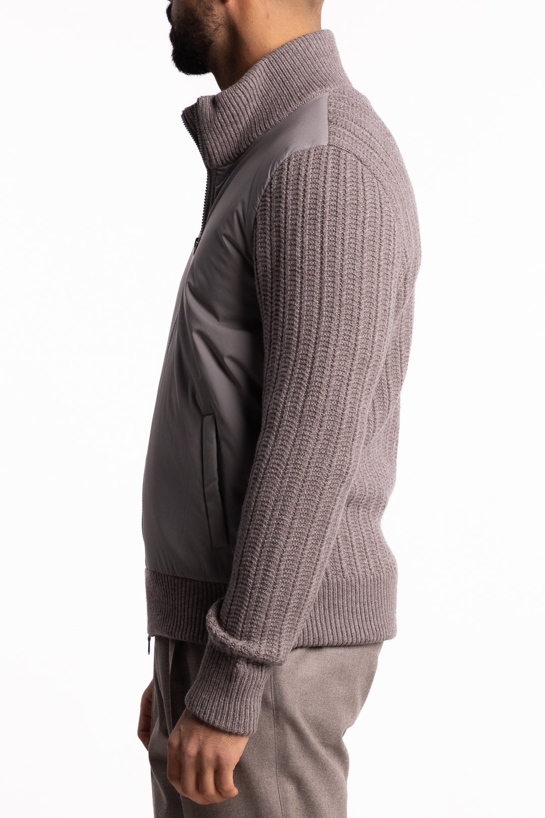 Giubbino Wool Hybrid Jacket Grey