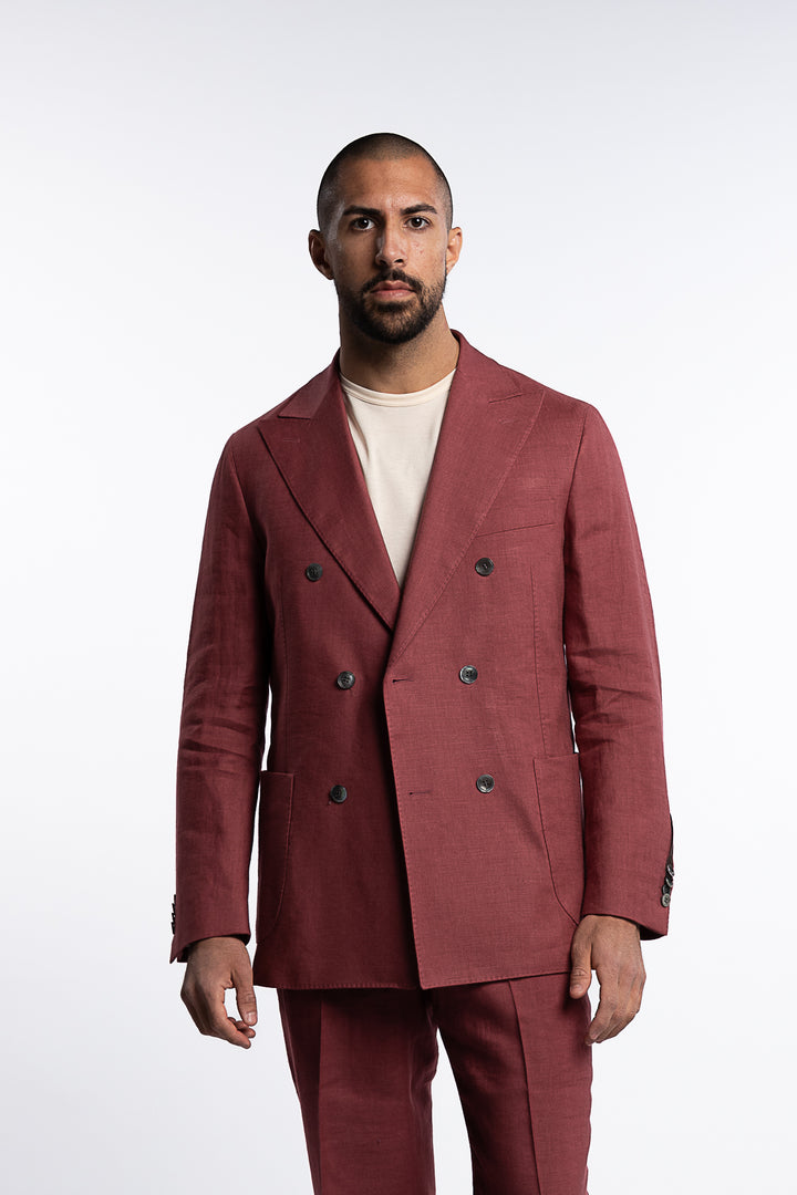 Farris Linen Patch Soft Blazer Wild Pink