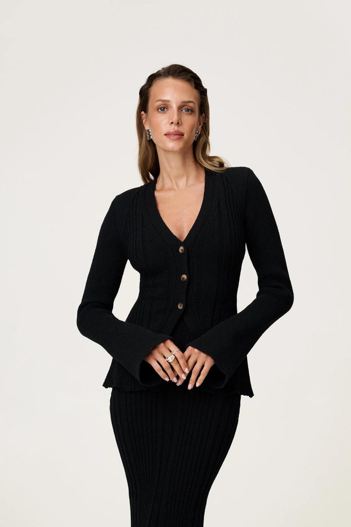 Lugo Cardigan- Black