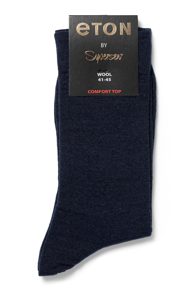 Wool Plain Comfort Top Dark Blue