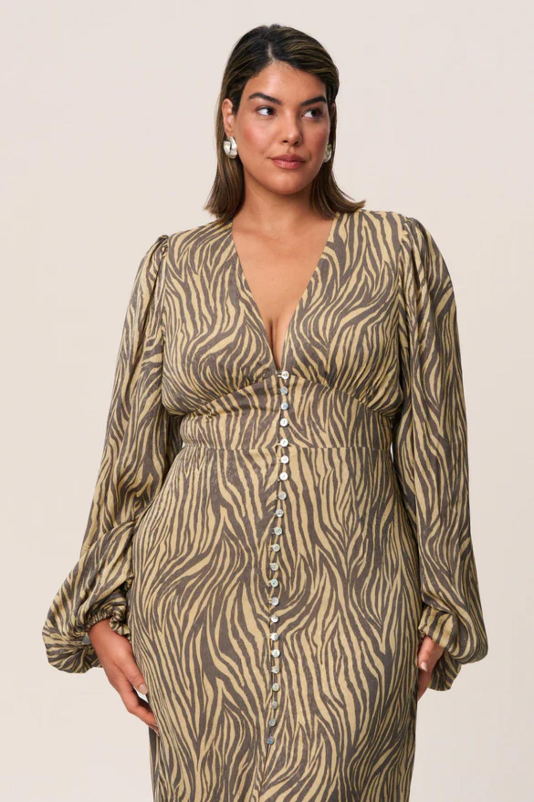 Positano dress- Beige Zebra