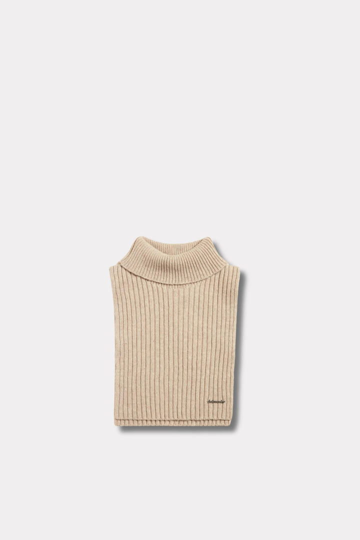 Lambswool Rib Bib - Sand