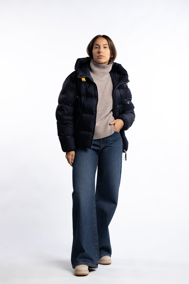 Tilly Hooded Down Jacket - Blue Navy