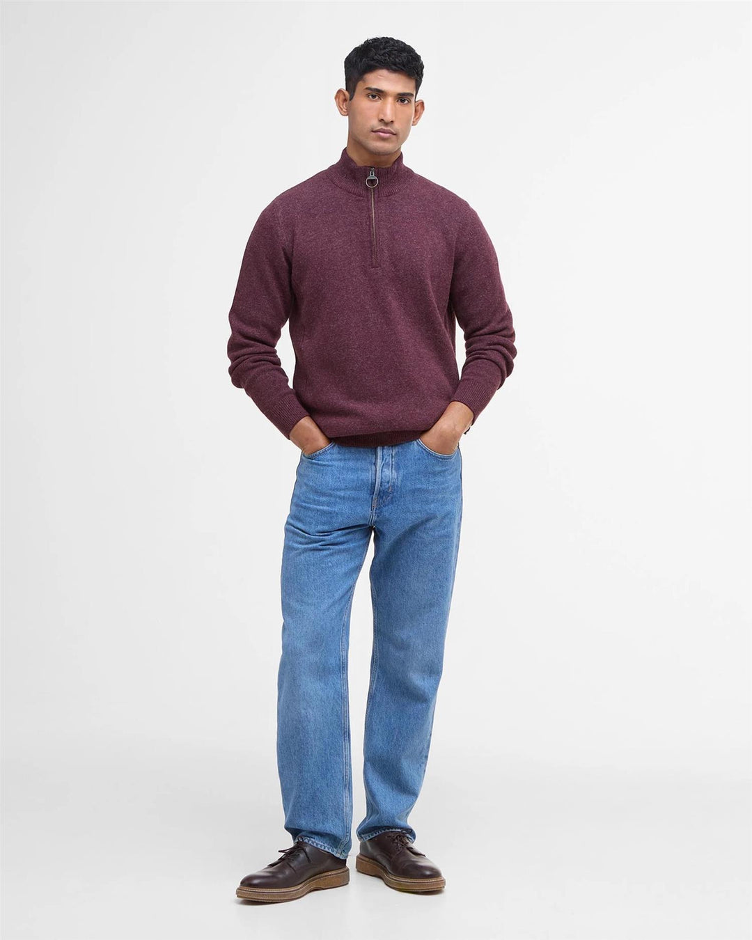 Holden Half Zip Jumper Ruby Marl