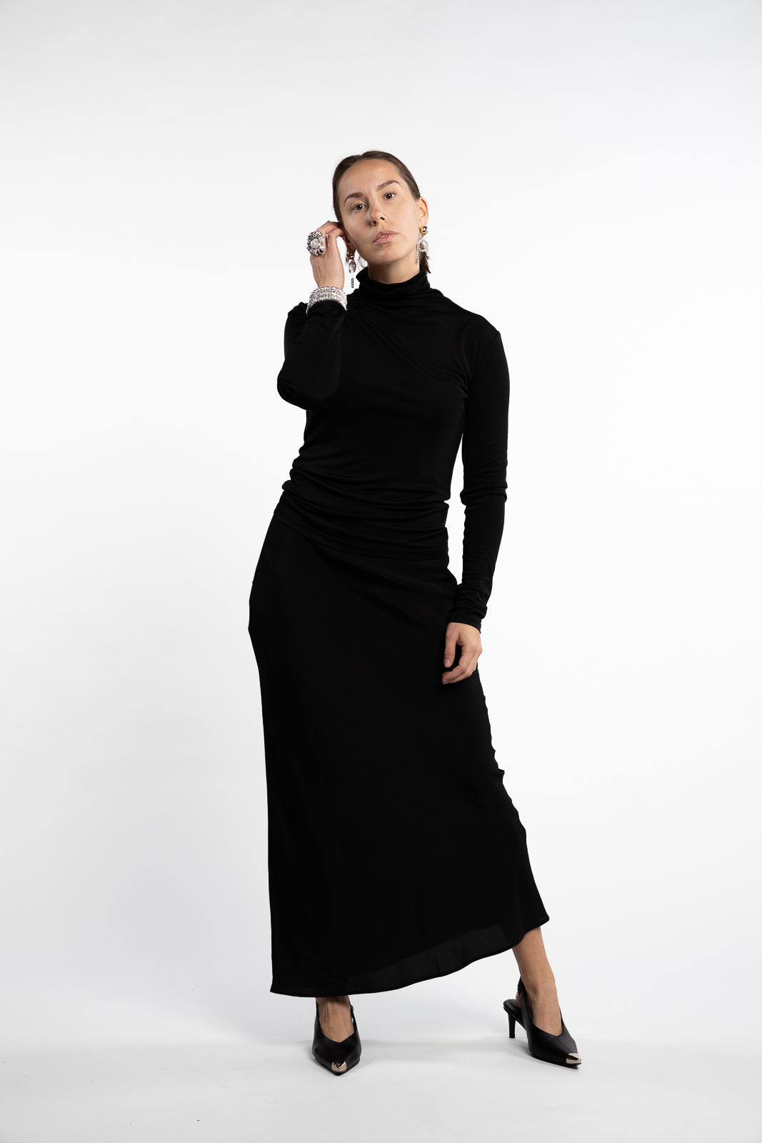 Heart Turtleneck- Black