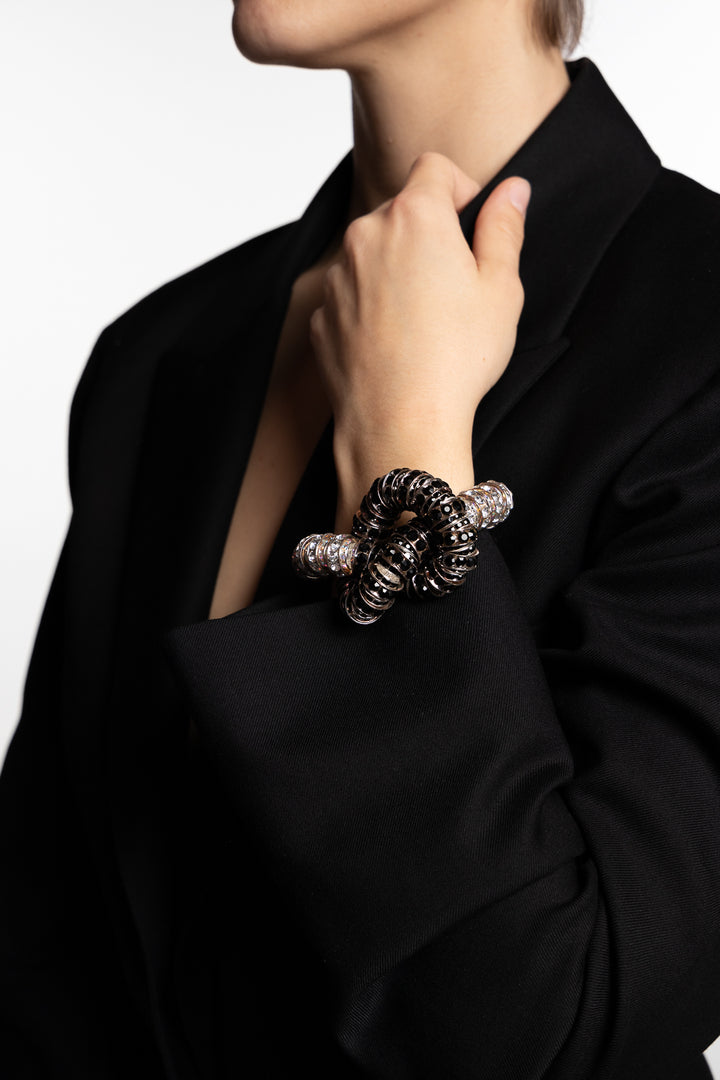 Knot Bracelet- Black/Silver