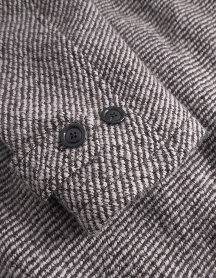 Michael Twill Wool Coat Salt Pepper