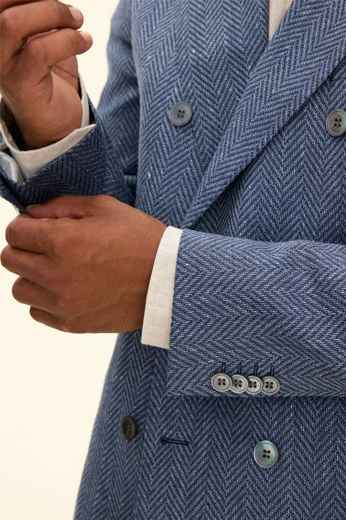Farris Patch Soft Regular Fit Blazer Blue Tropic