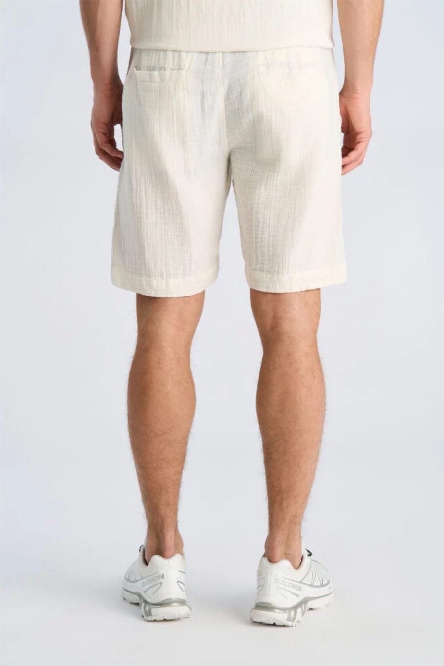Cotton Muslin Shorts Off White
