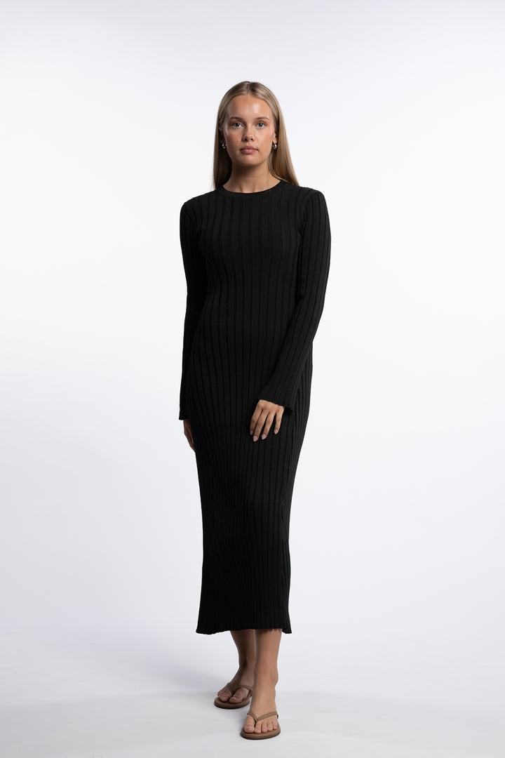 Zaneta Knit Dress- Black