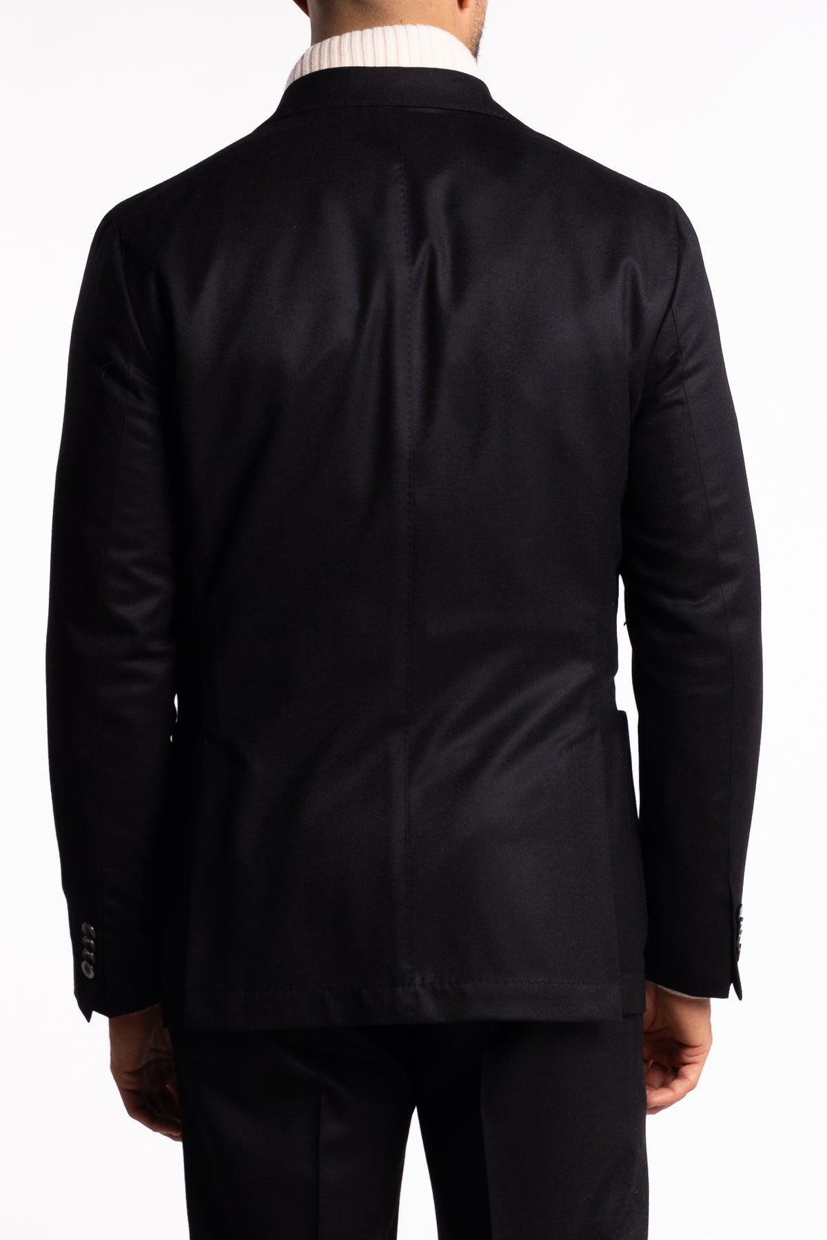 Vicenza DB Flannel Blazer Black