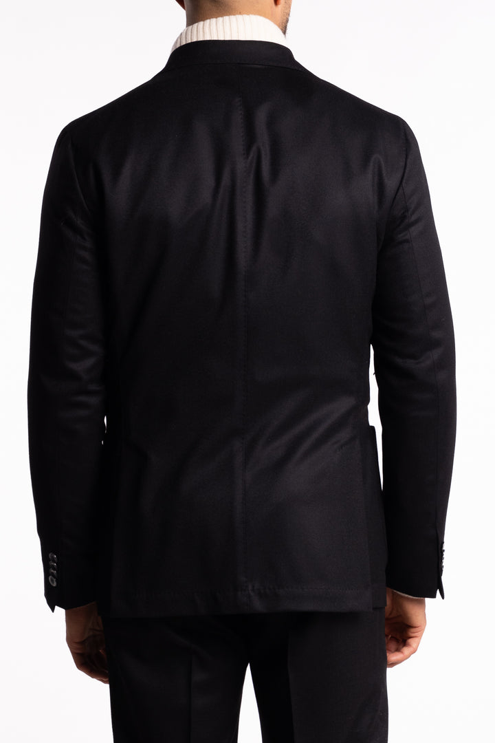 Vicenza DB Flannel Blazer Black