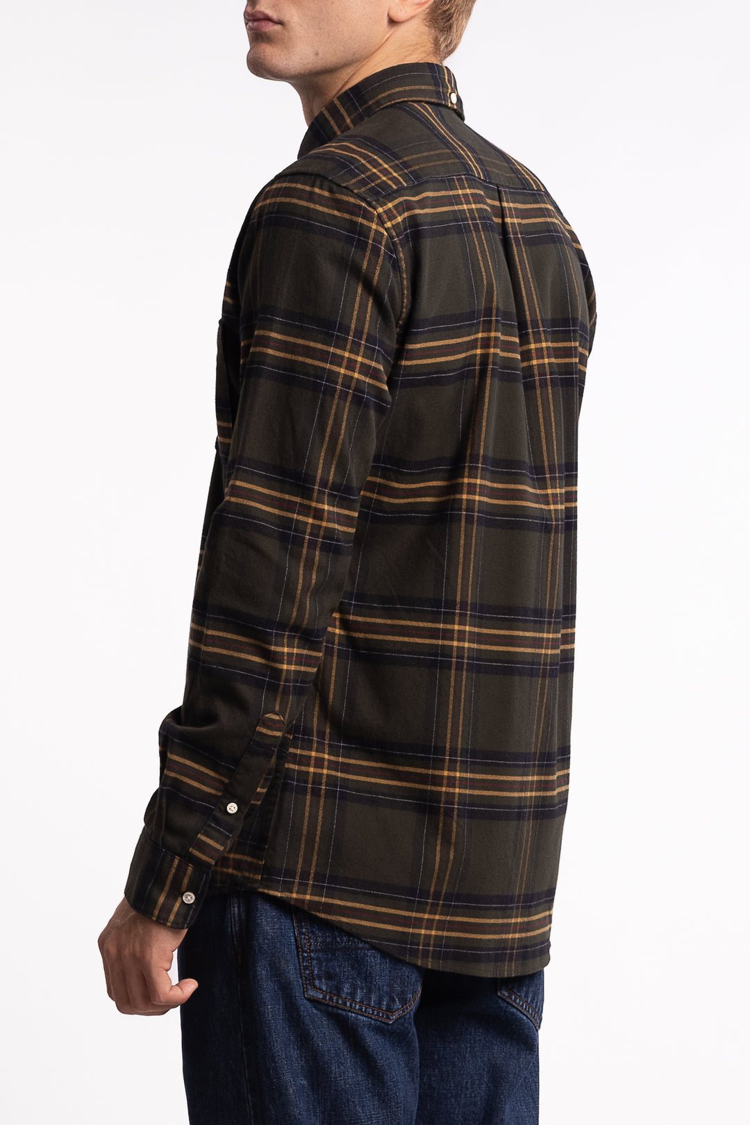 Portdown Tailored Checked Shirt Olive