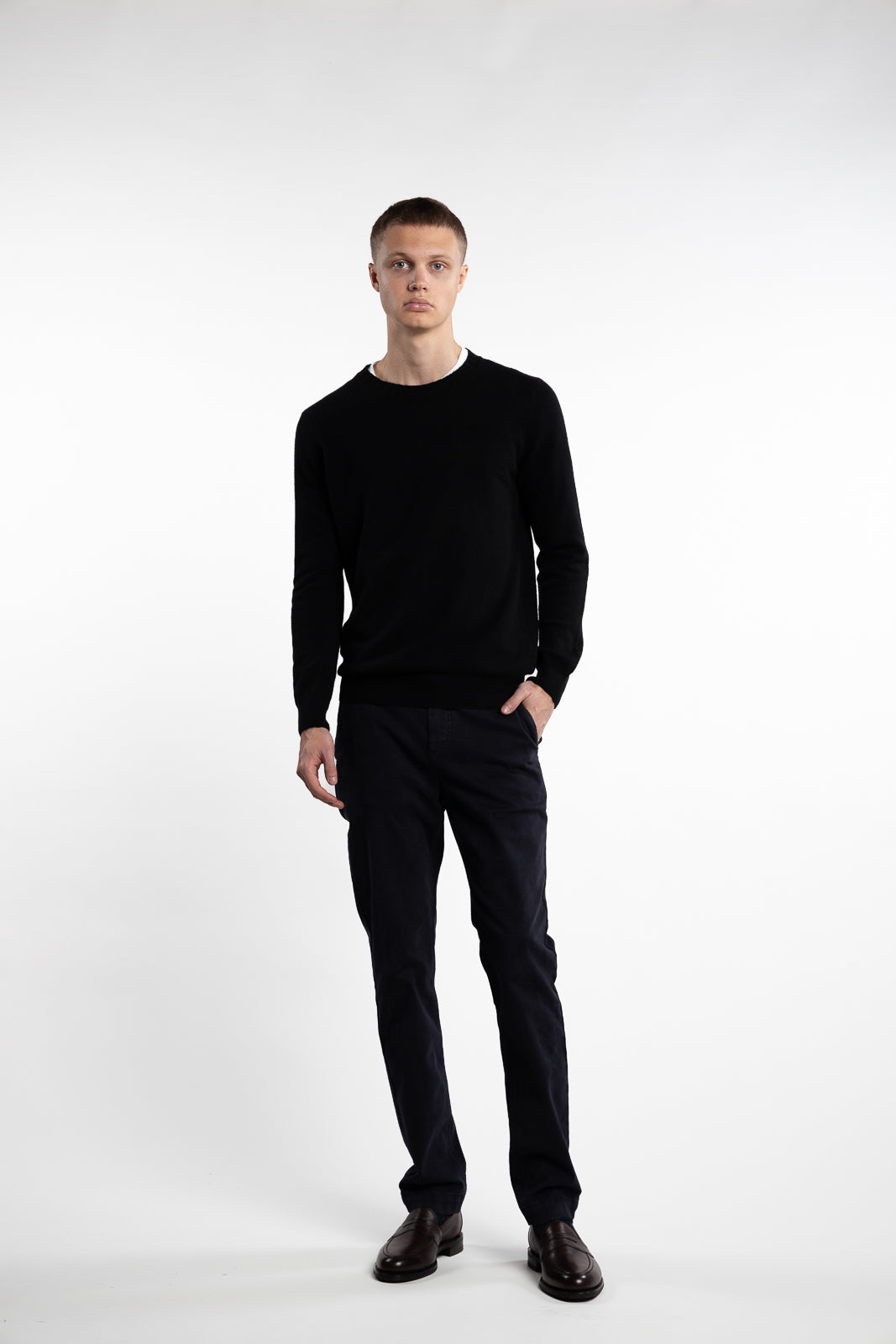 Como Wool/Cashmere Roundneck Black