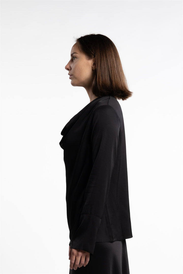 Zia Silk Blouse- Black