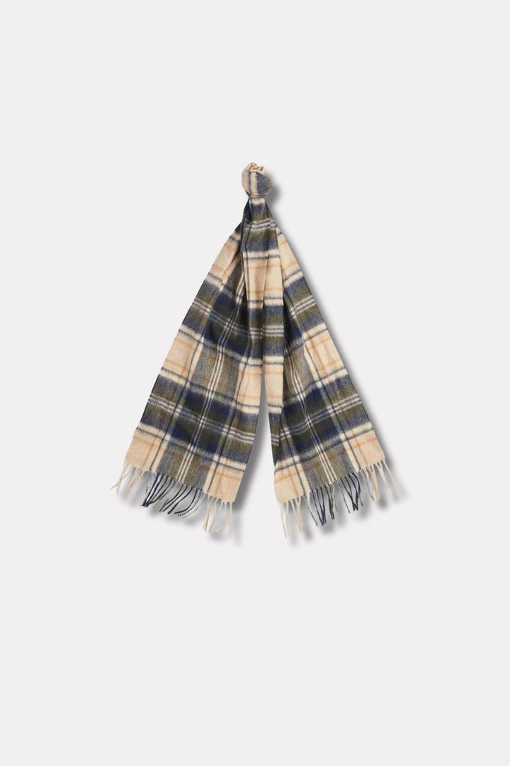 New Check Tartan Scarf Sand Beige Plaid