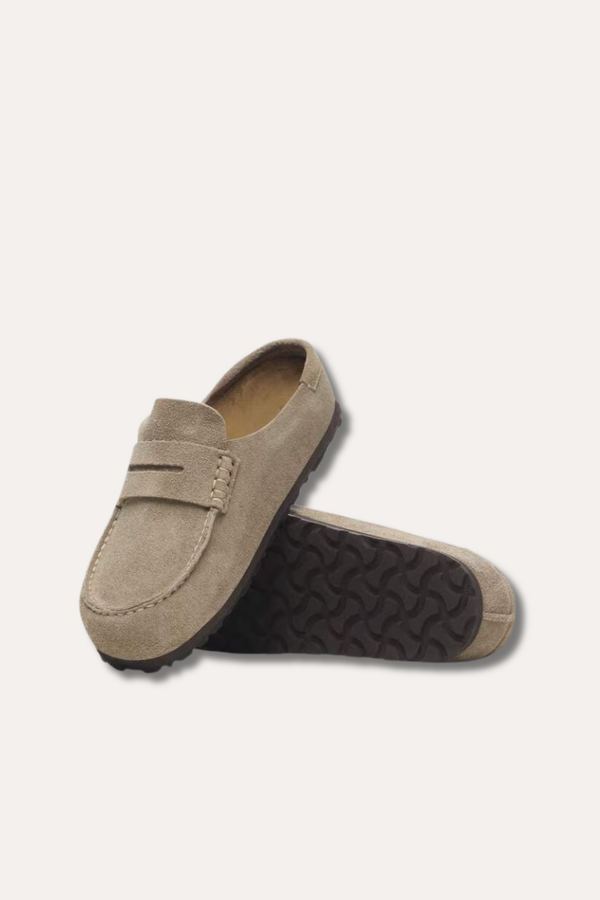 Women's Naples Wrapped Suede Leather Taupe
