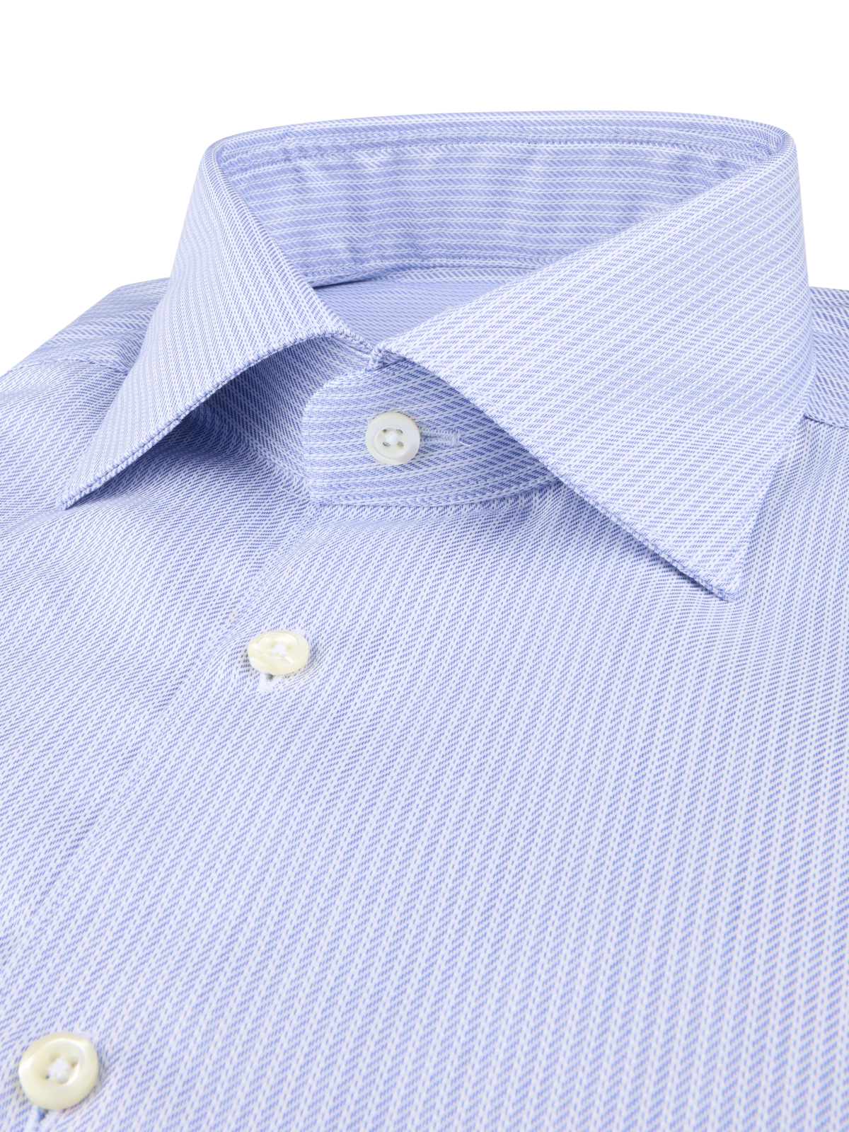 Regular Shirt Dark Blue Stripe Herringbone